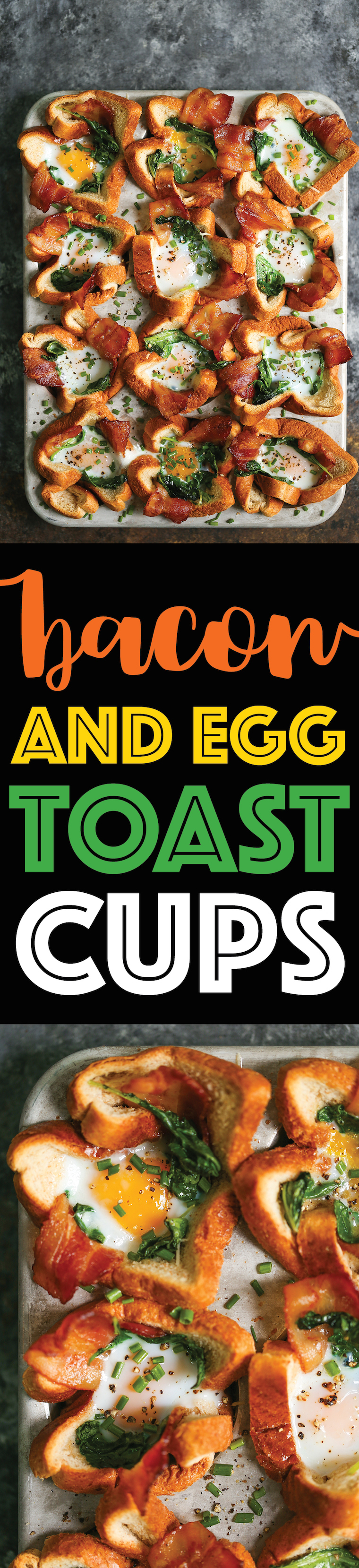 Bacon and Egg Toast Cups - The classic American breakfast all into one muffin! Just layer the bread, bacon and eggs. They are sure to be a crowd-pleaser!