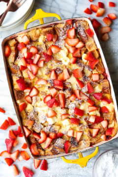 Baked Strawberries and Cream French Toast