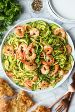 Garlic Butter Shrimp Zucchini Noodles recipe