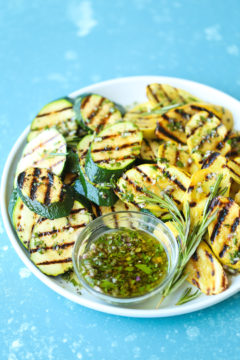 Grilled Garlic Herb Zucchini
