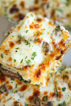 Creamy Spinach and Mushroom Lasagna