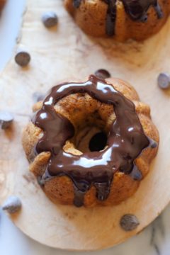 Pumpkin Bundt Cake with Chocolate Rum Glaze