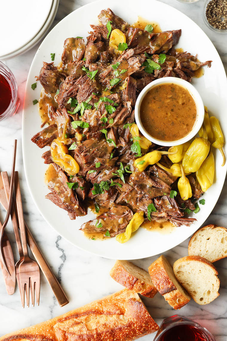 Instant Pot Mississippi Pot Roast - The most amazing pot roast ever! Made in the IP in just a fraction of the time. So juicy and melt-in-your-mouth tender!