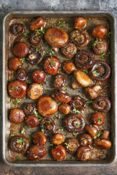 Sheet Pan Garlic Butter Mushrooms