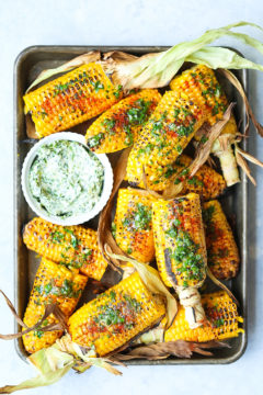 Summer Roasted Garlic Butter Corn